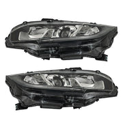 DURAFORCE Headlight Assembly For Honda Civic 2016-2020 Headlamps Left + Right Side Halogen