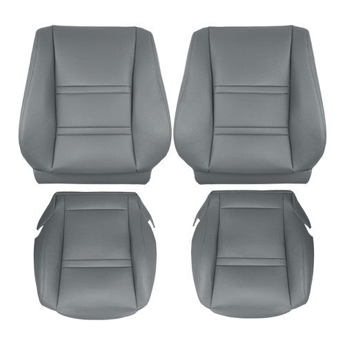 DURAFORCE Leather FIT For Toyota Land Cruiser 1990-97 Driver & Passenger Seat Cover Gray