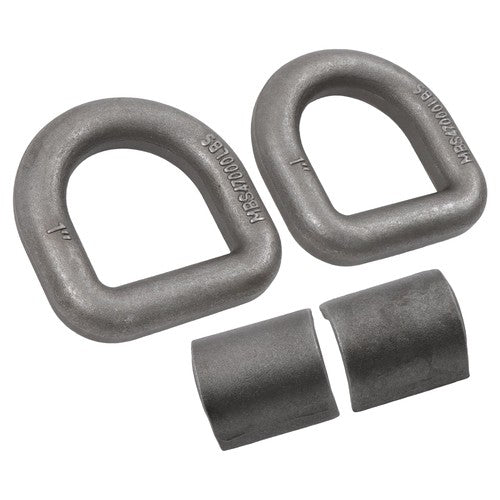 DURAFORCE 2 Pack 1" Weld On Forged D Ring with Welding Clip 47,000 LBS Fracture Strength
