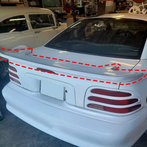 ABS Plastic Rear Wing Spoiler Primed for 1994 1998 Ford Mustang Saleen
