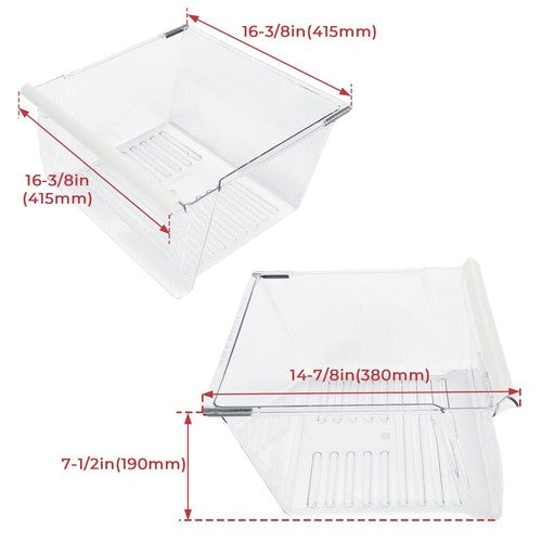 DURAFORCE Refrigerator Clear Crisper Drawer Polystyrene For Whirlpool WP2188656 PS890591
