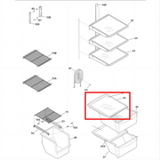 DURAFORCE For 240350702 240350701 Crisper Pan (Top) Fit Frigidaire Refrigerator