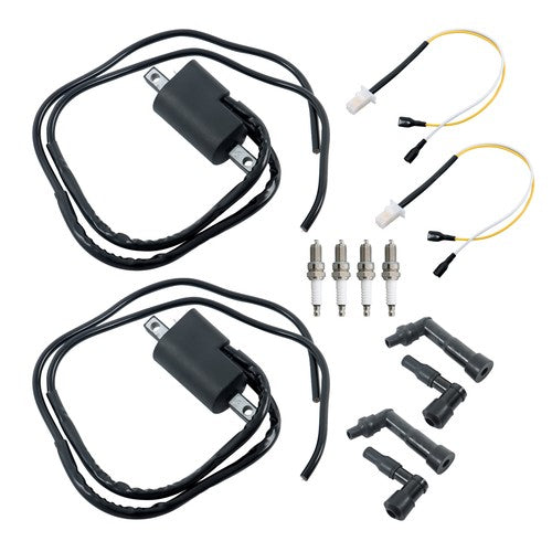 DURAFORCE New Ignition Coil Spark Plug With Cap Kit For Yamaha XJ550 XJ750 1981-83