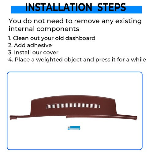 Dash Cover Cap Garnet For 88 94 Chevy GMC Pickup Blazer Suburban