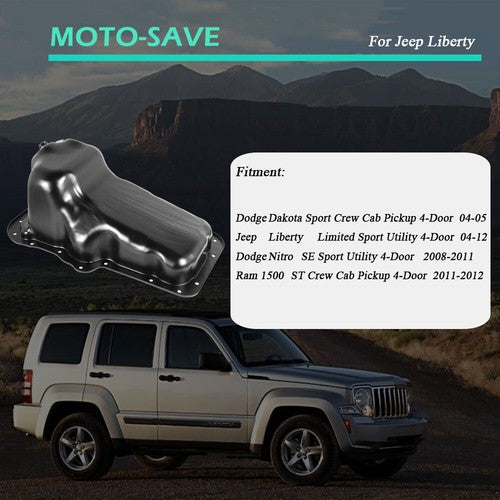 DURAFORCE Engine Oil Pan For 04-05 Dodge Dakota 3.7L V6 4.7L V8 11-12 Ram 1500 3.7L V6