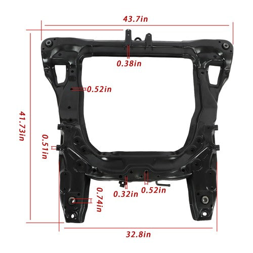 DURAFORCE For Honda Accord 15-17 L4 2.4L Front Subframe Crossmember Engine Cradle 47759884
