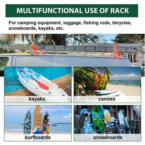 DURAFORCE 41"-77" Universal Ladder Roof Racks 2 Bars For Express GMC Savana Ford E-Series