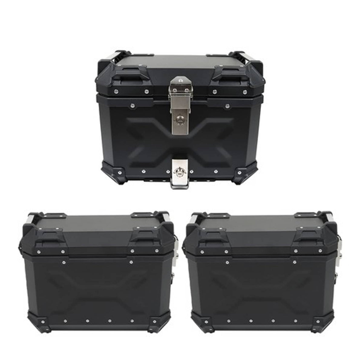Motorcycle 36L Side Case Hard Saddlebag Aluminum & 45L Top Case Tail B ...