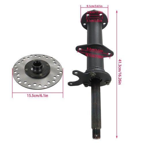 DURAFORCE Fit For 5" wheels 40" Rear Axle Kit With 3 Stud Hub Go Kart Golf Cart ATV US