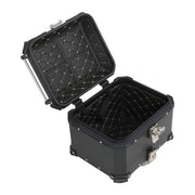 DURAFORCE Black 45L Motorcycle Top Case Tail Box Thick Aluminum Hard Trunk With Backrest