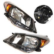 DURAFORCE Halogen Headlights Pair for 2012-2014 for Toyota Yaris Hatchback LH RH