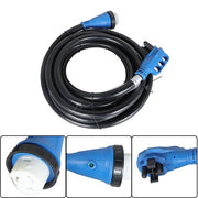 DURAFORCE RV Extension Cord 50Amp 25FT Power Inlet Box Combo Kit Twist Lock+LED NEMA14-50P