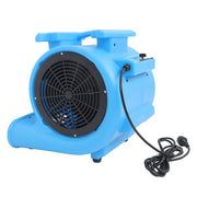 DURAFORCE Powerful 1HP 4000CFM 15ft Three-Speed Adjustable Carpet Dryer - Blue Fan
