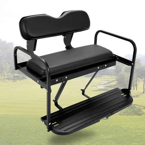DURAFORCE Rear Back Seat Kit Flip Folding Black Fit For Yamaha G14 G16 G19 G22 Golf Cart