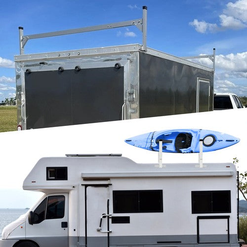 DURAFORCE For Enclosed/Open Trailer 4'-8.5' Universal Adjustable Roof Mount Ladder Rack