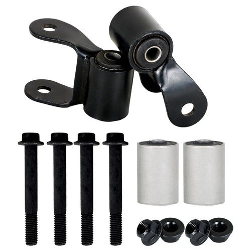 DURAFORCE 2Pcs Black Rear Leaf Spring Shackle Kit For Jeep Cherokee Sport Series 1984-2001