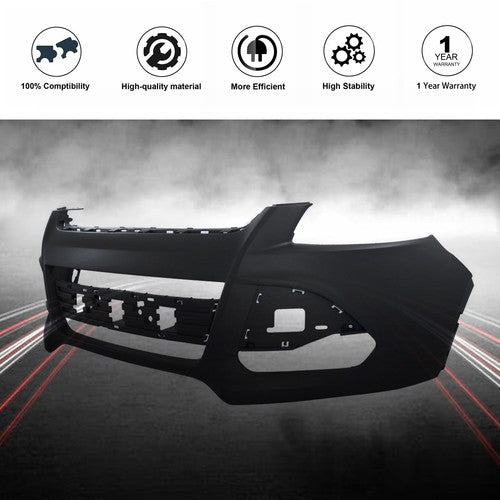 DURAFORCE Front Bumper Cover Fascia Fit For 2013-2016 Ford Escape Black Plastic