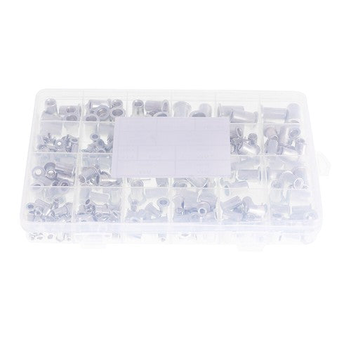 DURAFORCE Metric M3-M8 + SAE 6-32-1/4-20 Aluminum Rivet Nut Rivnut Nutsert Kit 300Pcs