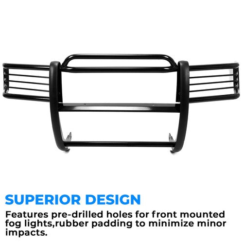 Bull Bar Grille Guard Black Steel Power Coated for Isuzu Rodeo Amigo 1998-2004