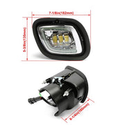 DURAFORCE Projector Fog Lights Lamp Chrome w/LED Halo Ring For Freightliner Cascadia 08-17