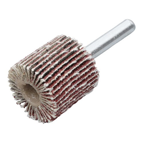 DURAFORCE 5 Pack 1" x 1" x 1/4" Shank Mounted Flap Wheels 80 Grit Aluminum Oxide