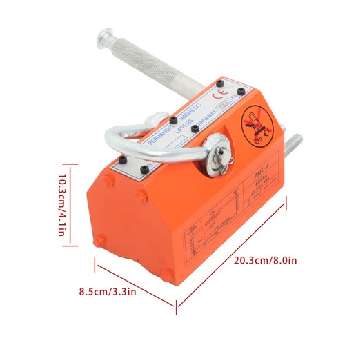 DURAFORCE 1320LBS 600kg Steel Magnetic Lifter Heavy Duty Crane Hoist, 2 Safety Factor