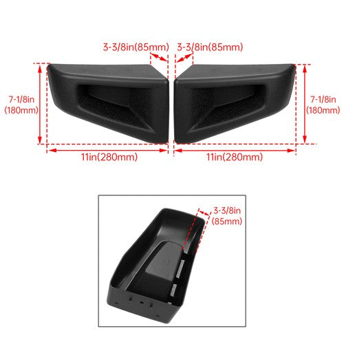 Front Bumper End Cap Corner Plastic for 03-09 Hummer H2 Left and Right Side Textured