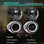 DURAFORCE For Ford Focus 12-14 Bumper Lamp Fog Lights Driving Lights & Chrome Cover Bezel