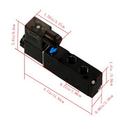 DURAFORCE 1/4" 5 Way 2 Position Namur Mount Directional Control Solenoid Air Valve 24V DC