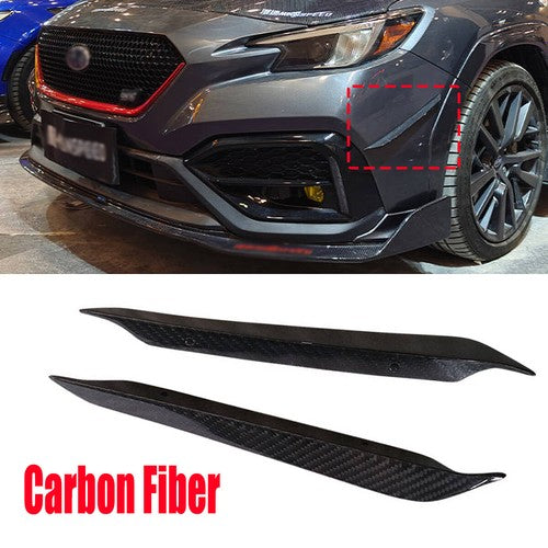 DURAFORCE Carbon Fiber Front Bumper Upper Fin Canard Spoiler for 2022-24 for Subaru WRX