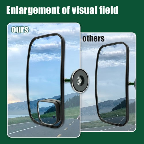 DURAFORCE 2 Magnetic Backup Mirrors For Skid Steer John Deere w/BLIND SPOT MIRRORS 600lbs