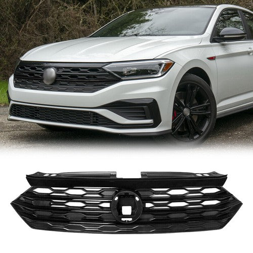 DURAFORCE Front Bumper Grille for 2019 2020 2021 for Volkswagen VW Jetta MK7 Glossy Black