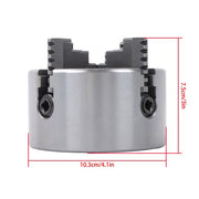 DURAFORCE K72-100 4Inch 4-Jaw Metal Lathe Chuck Independent Reversible Jaws Key Handle New