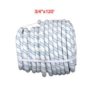 DURAFORCE 3/4" x 120' Double Braided Polyester Rope 3200 Lbs Breaking Strength For Swing