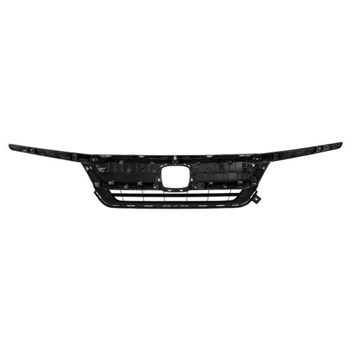 Fit 2019-21 2022 Honda Pilot Front Upper Grille Full Glossy Black Grill Assembly