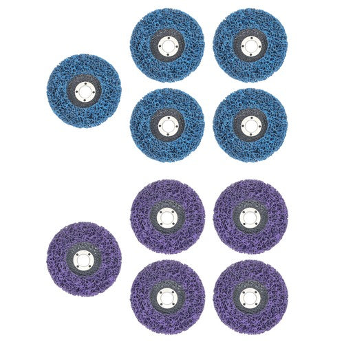 DURAFORCE (5 pieces each in purple and blue) 10 Pack of 4' x 5/8' Diamond Discs