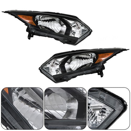 DURAFORCE Headlights Assembly Headlamp Halogen for Honda HR-V HRV 2016 2017 2018 LH+RH