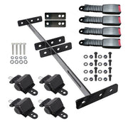 DURAFORCE New 4 Retractable Seat Belts and Bracket Kit For EZGO Yamaha Club Car Golf Cart