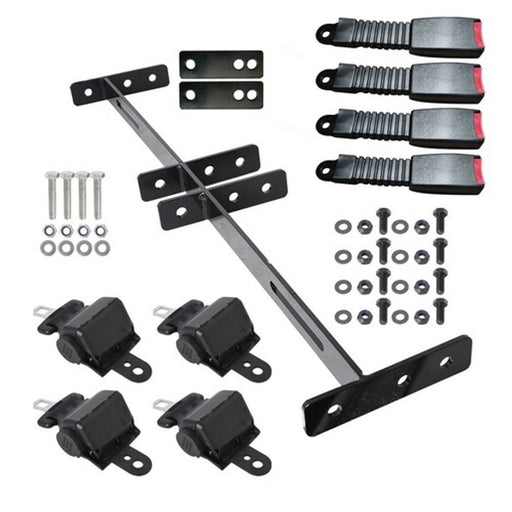 DURAFORCE New 4 Retractable Seat Belts and Bracket Kit For EZGO Yamaha Club Car Golf Cart