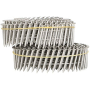 DURAFORCE 15 Degree Wire Coil 1-1/4 ×.09 Ring Shank Stainless Steel Siding Nails 1200Pcs