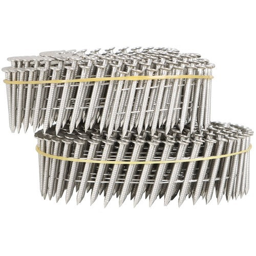 DURAFORCE 15 Degree Wire Coil 1-1/4 ×.09 Ring Shank Stainless Steel Siding Nails 1200Pcs