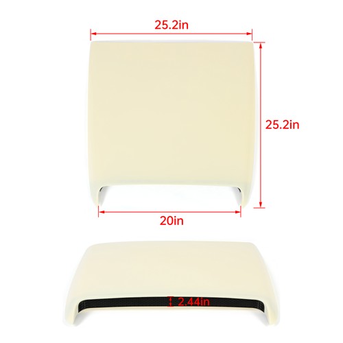 Universal Hood Scoop Vent 25.2 x 25.2 for Challenger Sliverado Nissan Titan