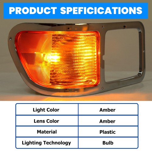 Passenger Side Headlight Bezel Signal Corner With Bulb For 2000-2015 Ford F650 F750