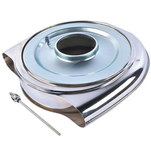 DURAFORCE Round Air Cleaner Kit Fits for Cadillac Oldsmobile 1951-1956 Chrome Plated Steel