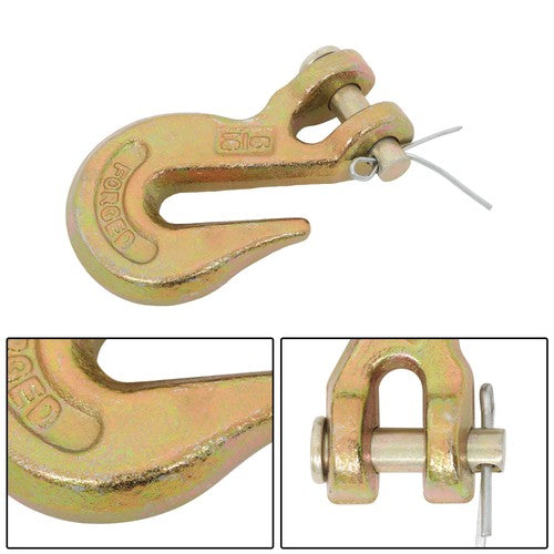 DURAFORCE 10 Pack 5/16 Inch G70 Clevis Grab Hooks Chain Hooks - 5400lbs Working Load Limit