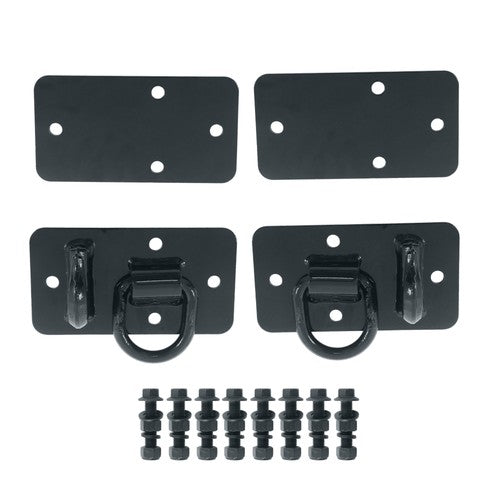 DURAFORCE 2 Pack Tractor Bucket Hooks with Tie down Ring, Grade 70 Forged Steel Black