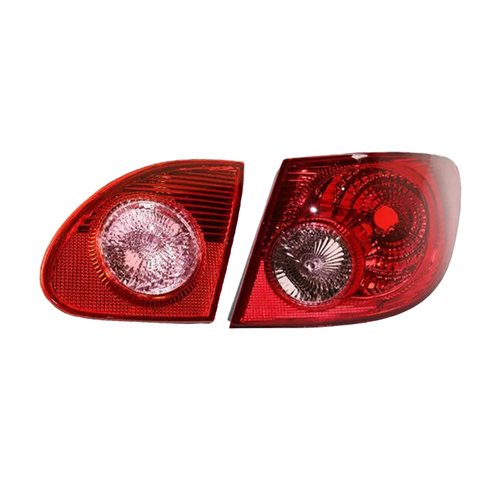 For 2003-2008 Toyota Corolla Outer+Inner Tail Lights Right Passenger Clear Lens