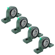 DURAFORCE 4 Pcs UCP208-24 Pillow Block Bearing Solid Base 1-1/2" Bore Self-Aligning