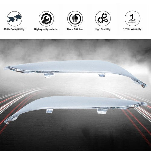 DURAFORCE For Chrysler 300 2011-2014 Front Bumper Molding Chrome Trim 2pc Set LH & RH New