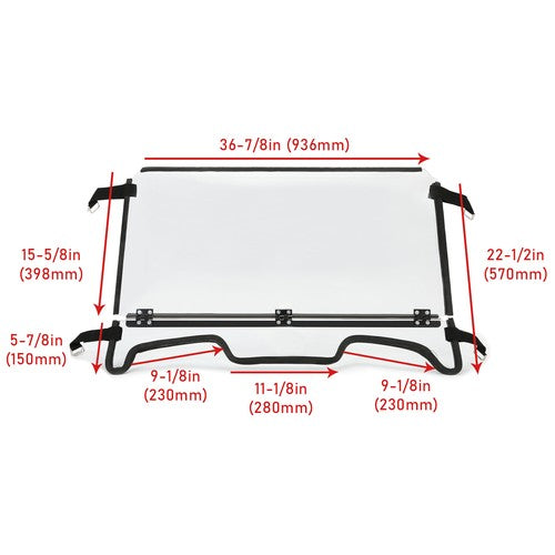 DURAFORCE Heavy Duty Full Flip Windshield For 19-23 Polaris RZR XP 1000/ 4 1000 Windscreen